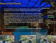 Tablet Screenshot of estatepoolsflorida.com